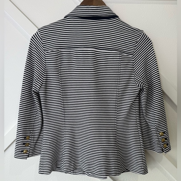 Cabi Life Jacket Navy And White Striped Nautical Soft Blazer Size Small #823 - Picture 6 of 10